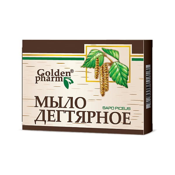 GOLDEN PHARM Savon au goudron en cubes 70g (Ukraine)