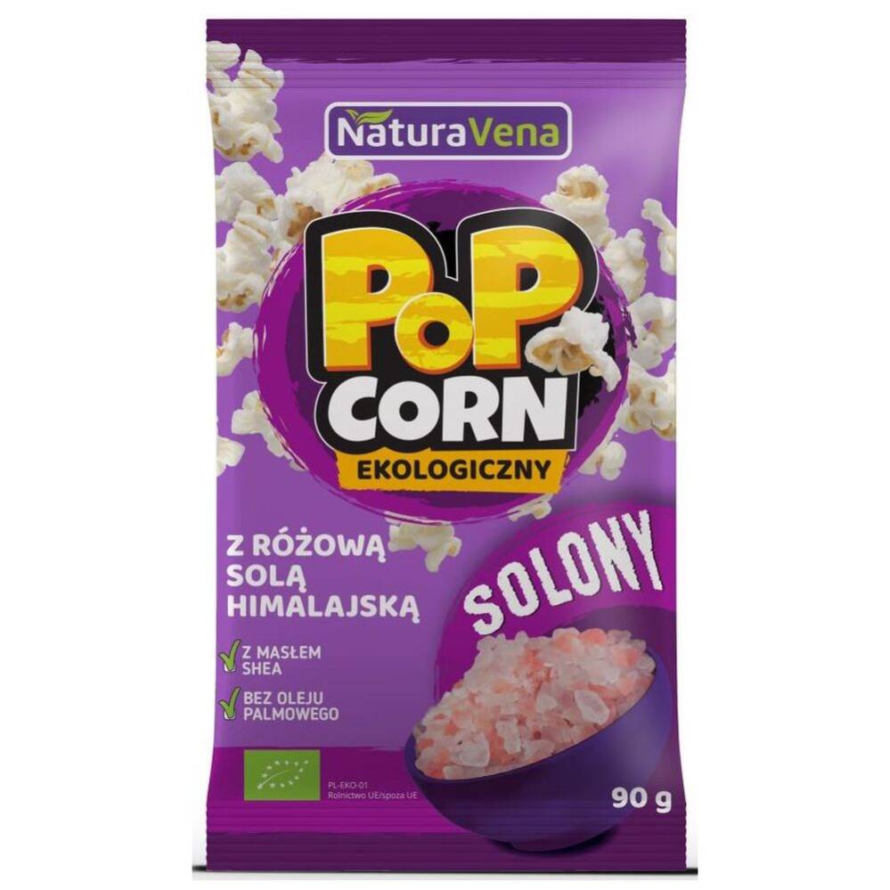Pop corn salé au sel rose de l'Himalaya BIO 90 g NATURAVENA