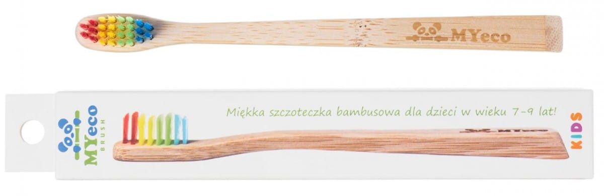 LA BROSSE A DENTS POUR LES ENFANTS DE 4 A 6 ANS EN BAMBOU MULTICOLORE SOUPLE - MYECOBRUSH