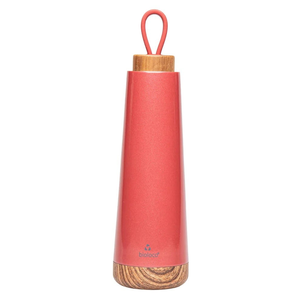 BOUTEILLE THERMIQUE AVEC POIGNÉE EN SILICONE ROUGE 500 ml - CHIC-MIC