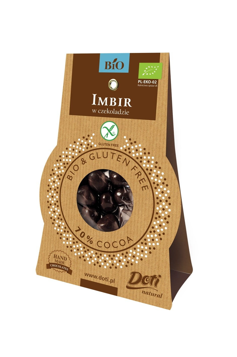 Gingembre au chocolat noir sans gluten BIO 60 g - DOTI