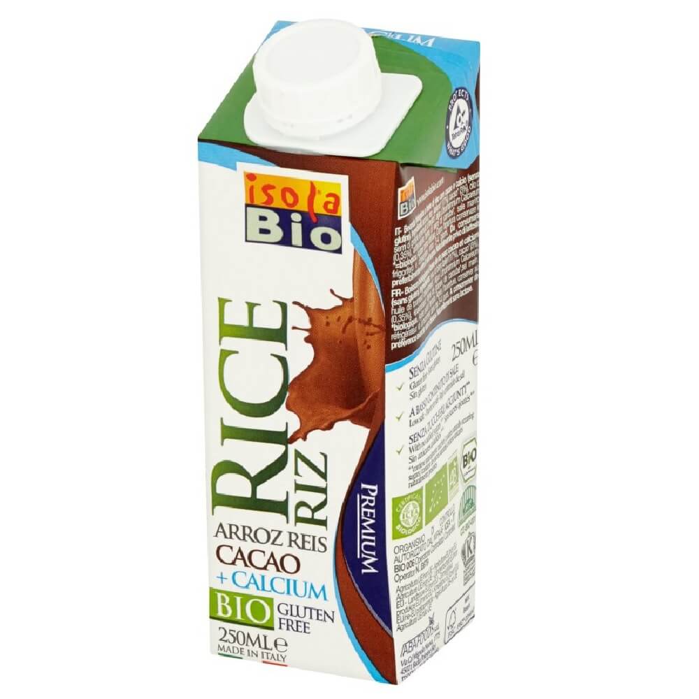 Boisson cacao riz au calcium sans gluten BIO 250 ml ISOLA bio