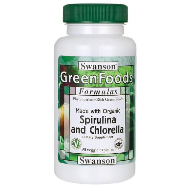 Spiruline & chlorelle bio à base de spiruline et chlorelle bio 90 gélules par SWANSON