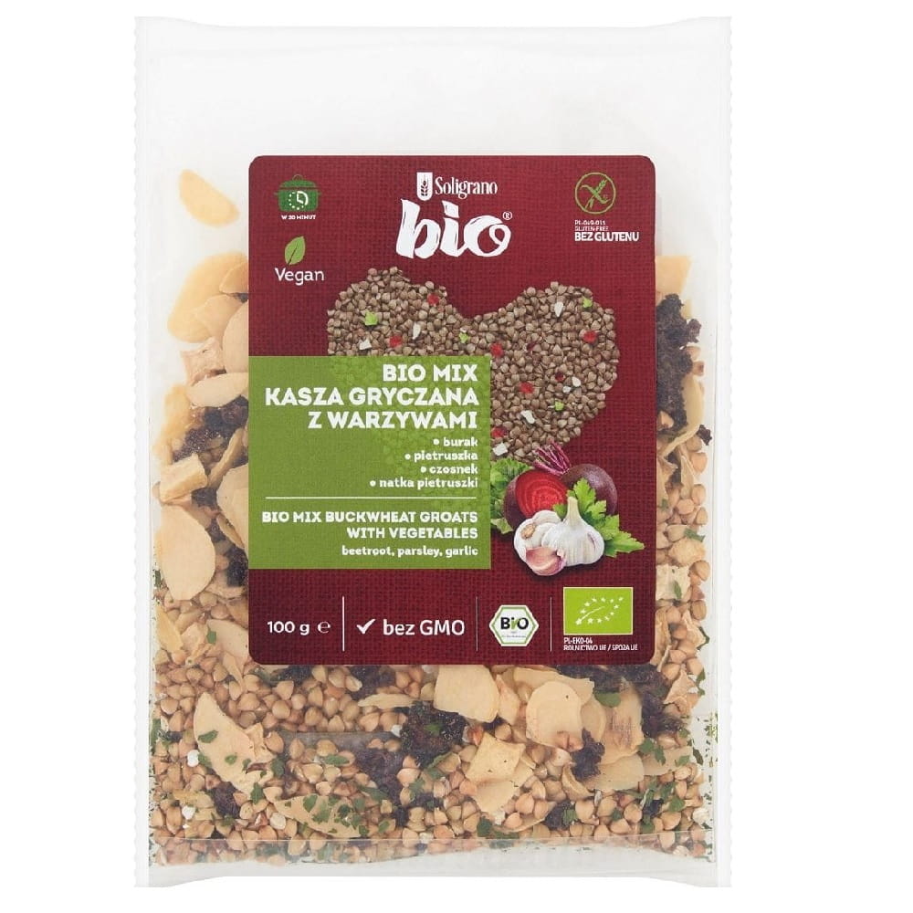 Gruau de sarrasin aux légumes sans gluten BIO 100 g - SOLIGRANO