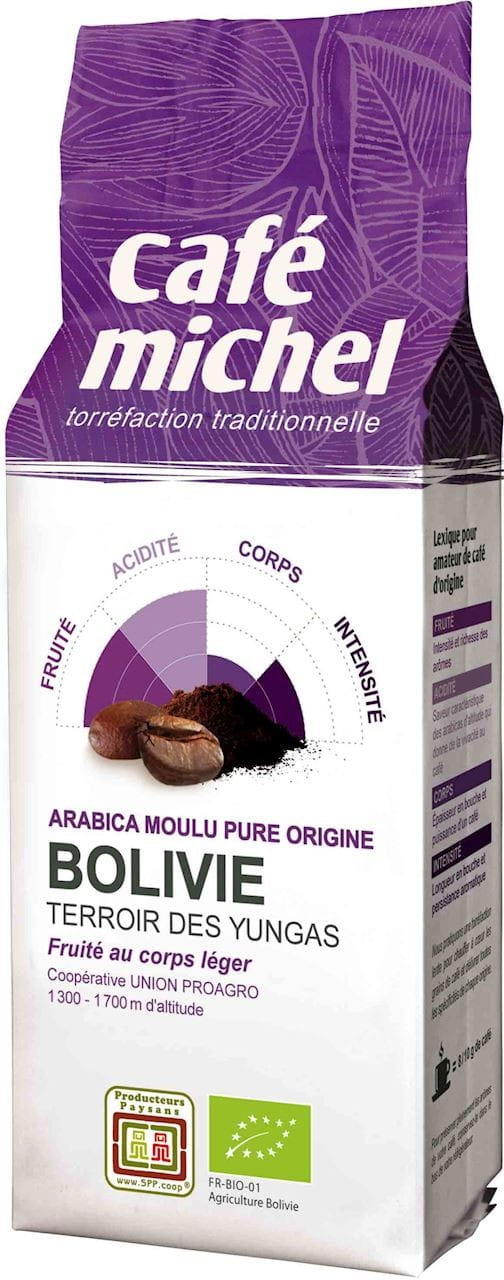Café moulu arabica boliwia commerce équitable BIO 250 g - CAFE MICHEL