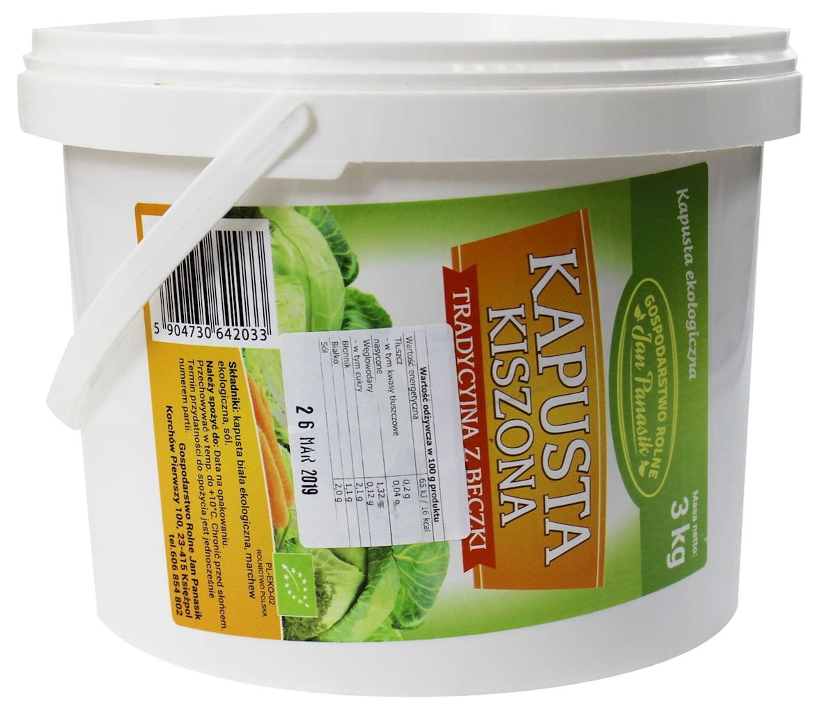 Choucroute BIO 3 kg (seau) - JAN PANASIK