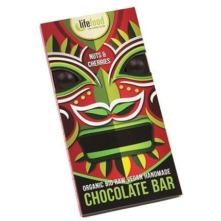 Chocolat cru sans gluten aux noix et cerises BIO 70 g - LIFEFOOD