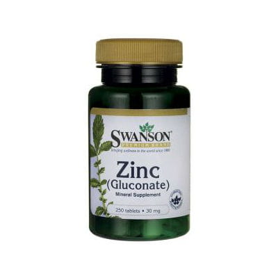Gluconate de zinc gluconate de zinc 30mg 250 comprimés SWANSON