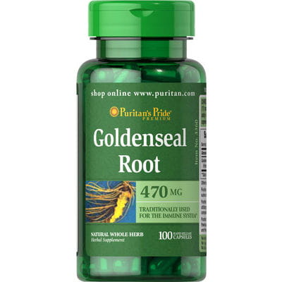 Hydraste 470mg hydraste 100 gélules PURITAN'S PRIDE