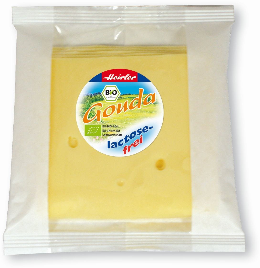 Tranches de gouda sans lactose 48% BIO 120 g - HEIRLER
