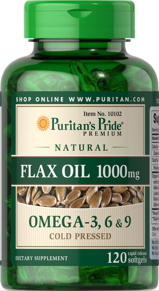 Huile de lin naturelle 1000mg 120 gélules PURITAN'S PRIDE