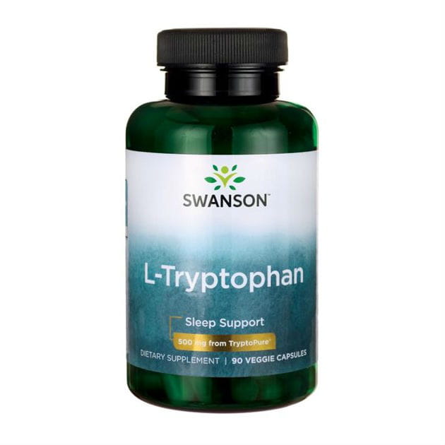 L-tryptophane ajipure tryptopure L-tryptophane 500mg 90 gélules de SWANSON