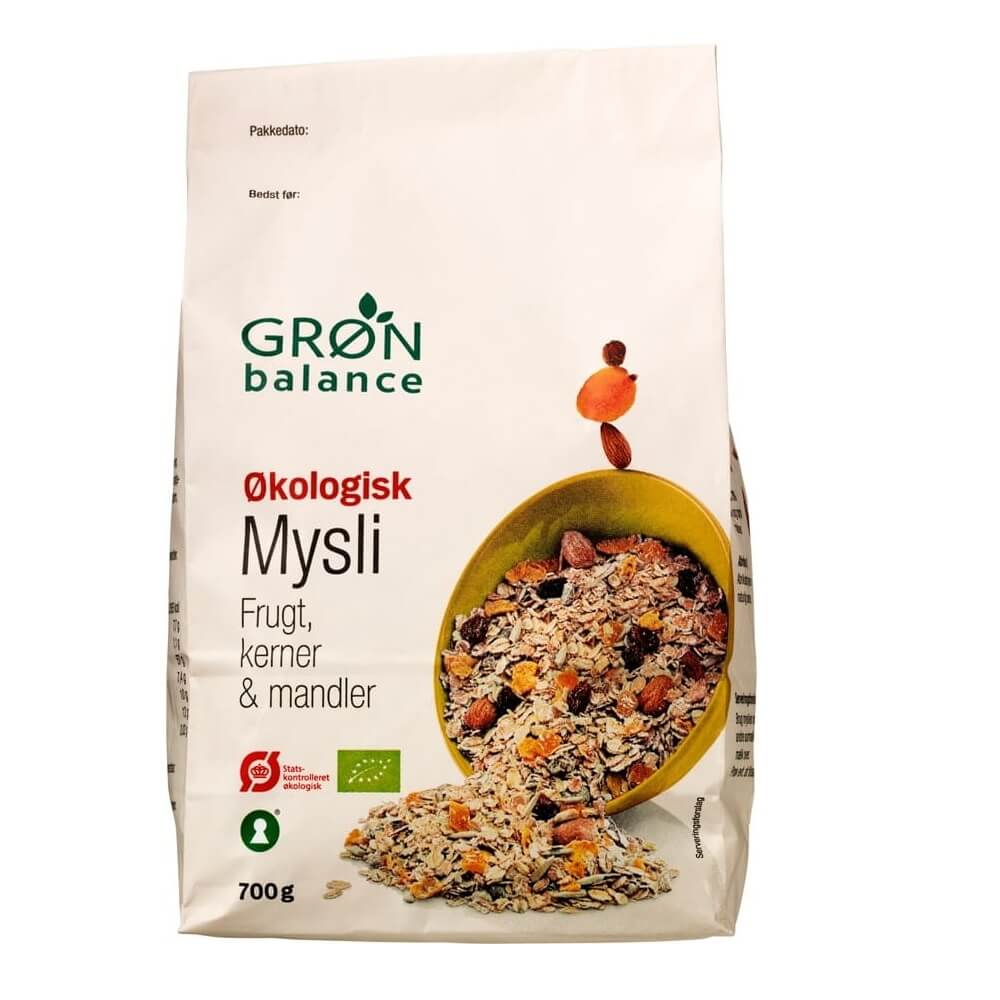 Muesli aux raisins secs, abricots secs, amandes et graines de tournesol BIO 700 g - GRON BALANCE