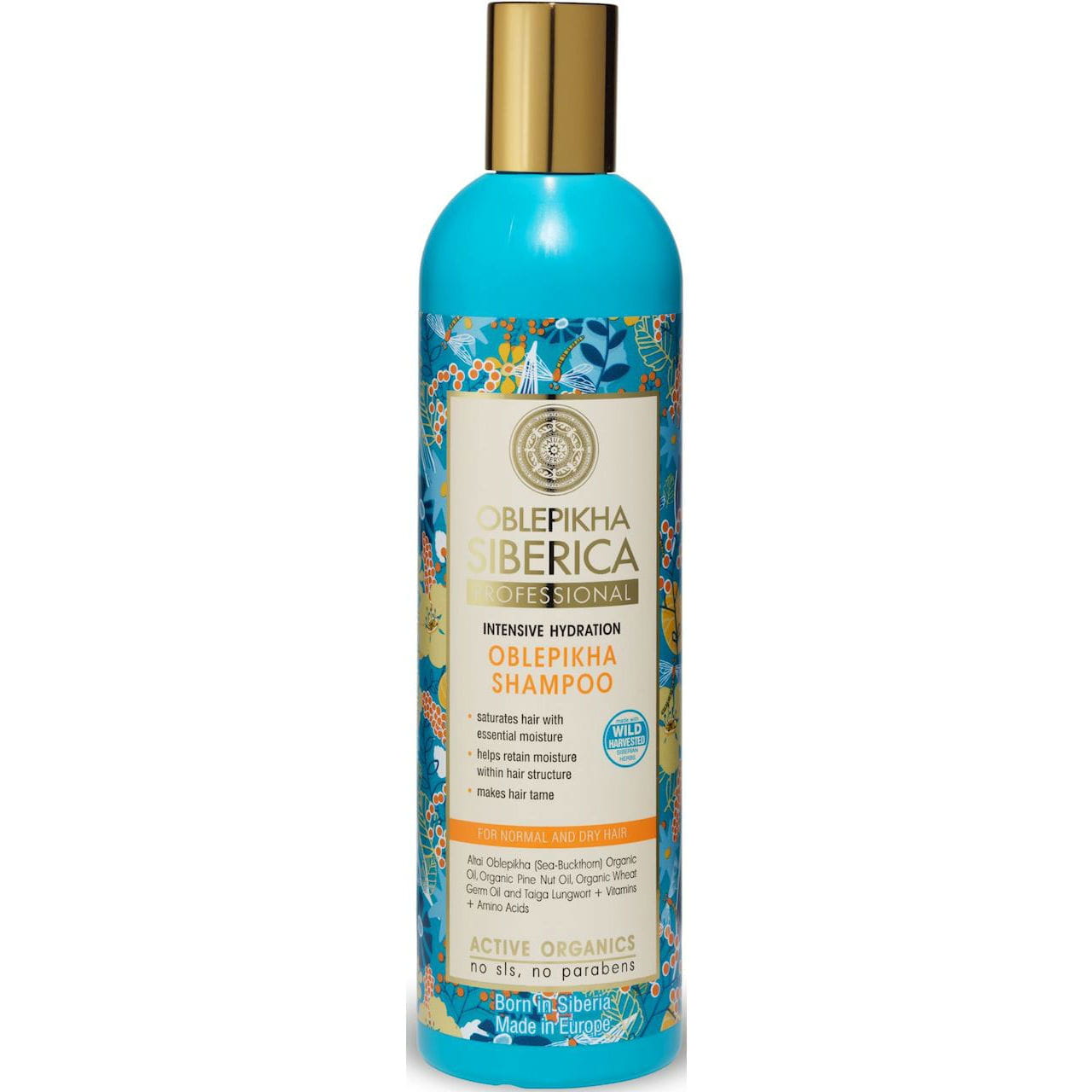 Shampooing pour cheveux normaux et secs avec hydratation intense 400 ml - OBLEPIKHA Siberica