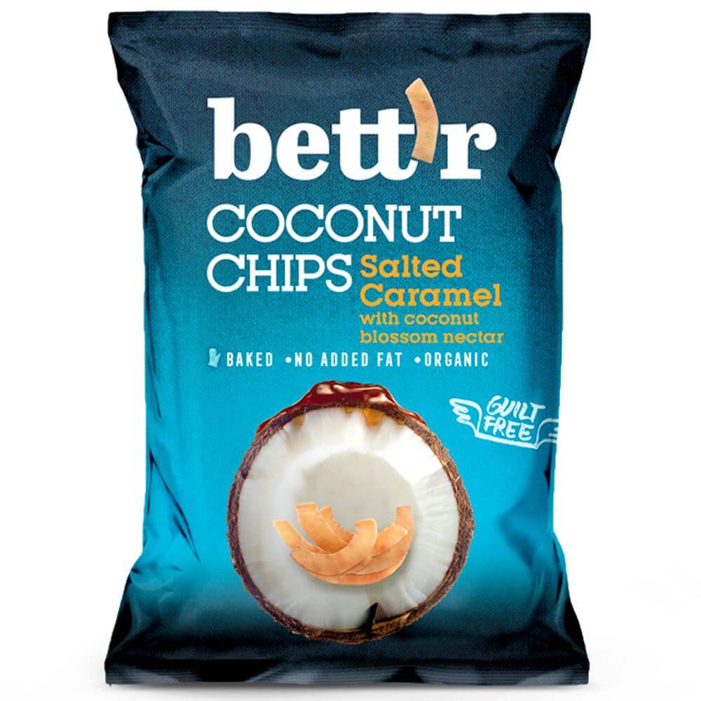 Chips de noix de coco au caramel salé sans gluten BIO 40 g BETTR