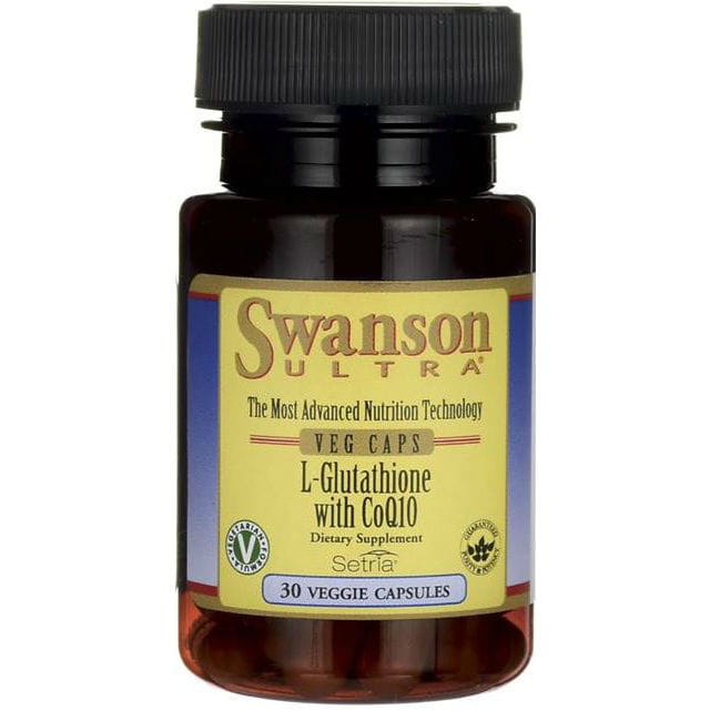 L - glutathion avec coenzyme Q10 L - glutathion 200mg avec COQ10 100mg 30 gélules SWANSON