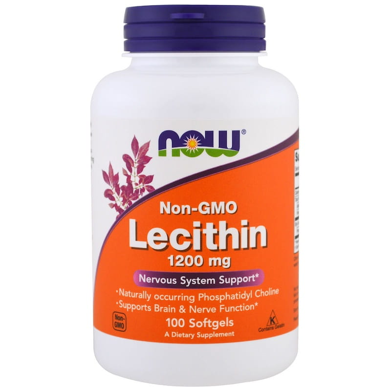 Lécithine 1200mg lécithine 100 gélules NOW FOODS