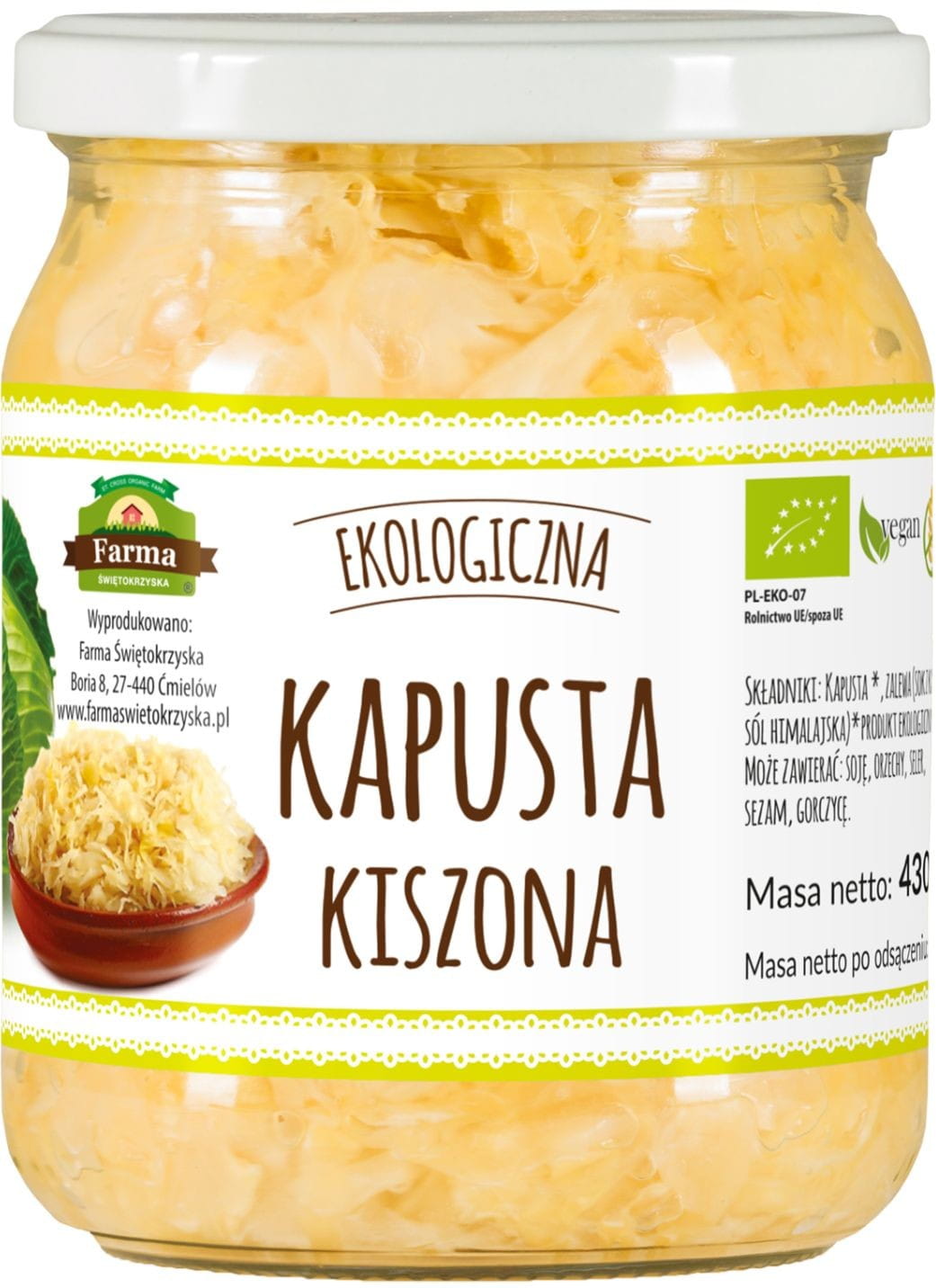 Choucroute BIO 480 g / 420 g - FARMA ŚWIĘTOKRZYSKA