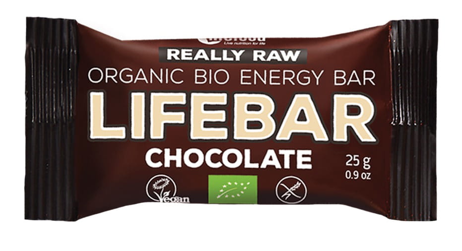 Tablette de chocolat cru sans gluten BIO 25 g - LIFEFOOD
