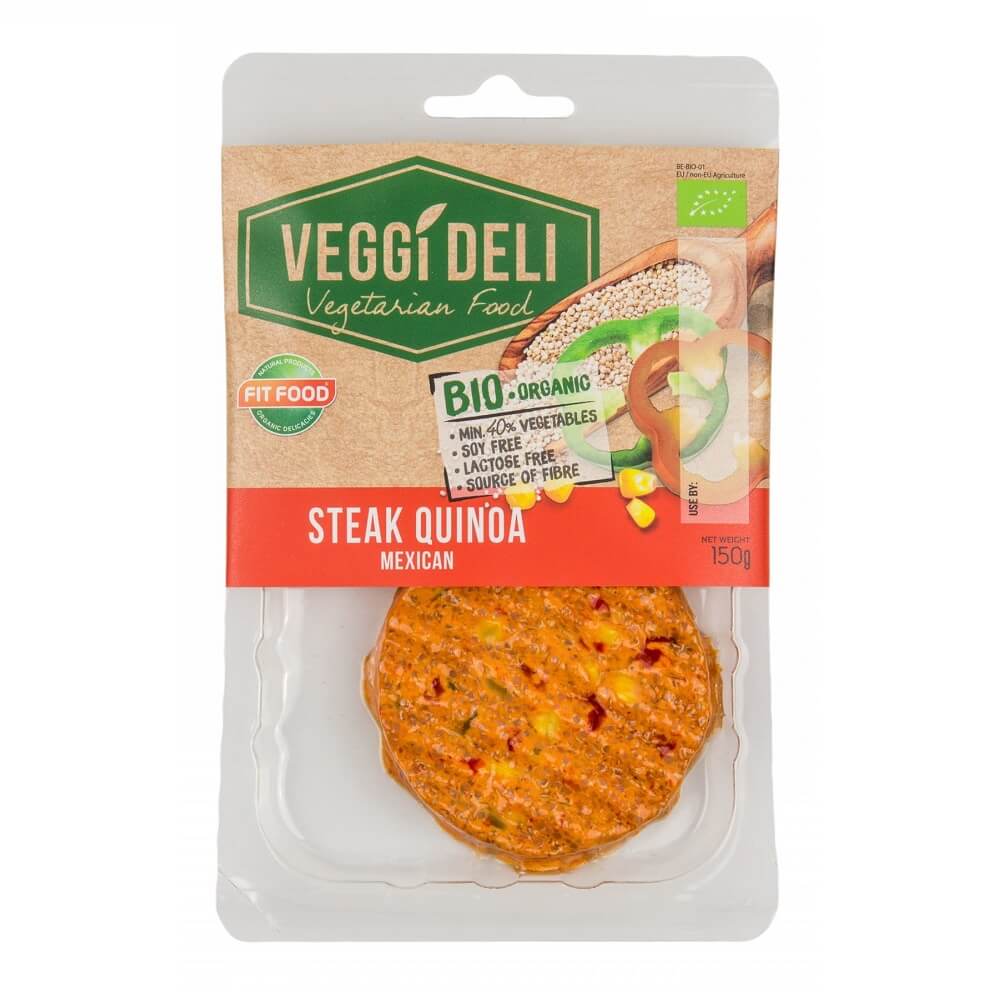Steak Mexicain BIO végétarien au quinoa 150 g VEGGI DELI