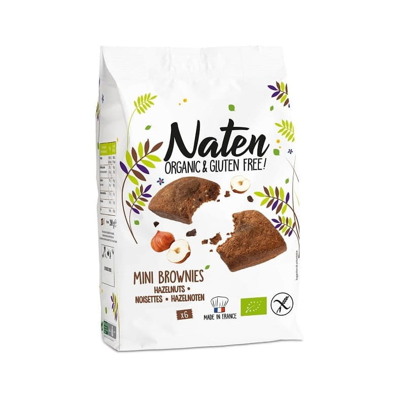 Brownies au chocolat et noisettes sans gluten BIO 170 g - NATEN