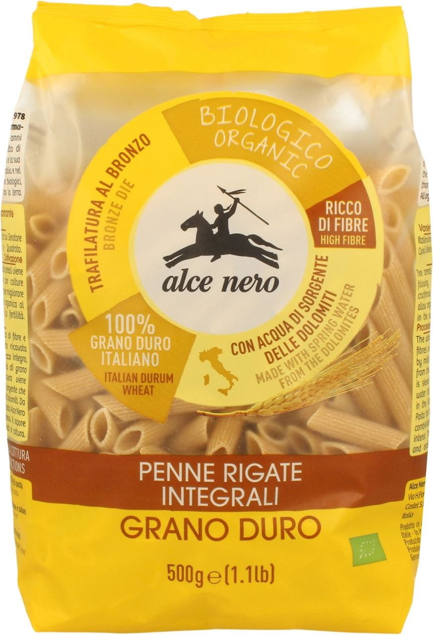 Penne (semoule complète) pâtes BIO 500 g - ALCE NERO
