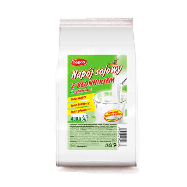 Boisson au soja avec fibres et probiotiques en poudre 400g MOGADOR