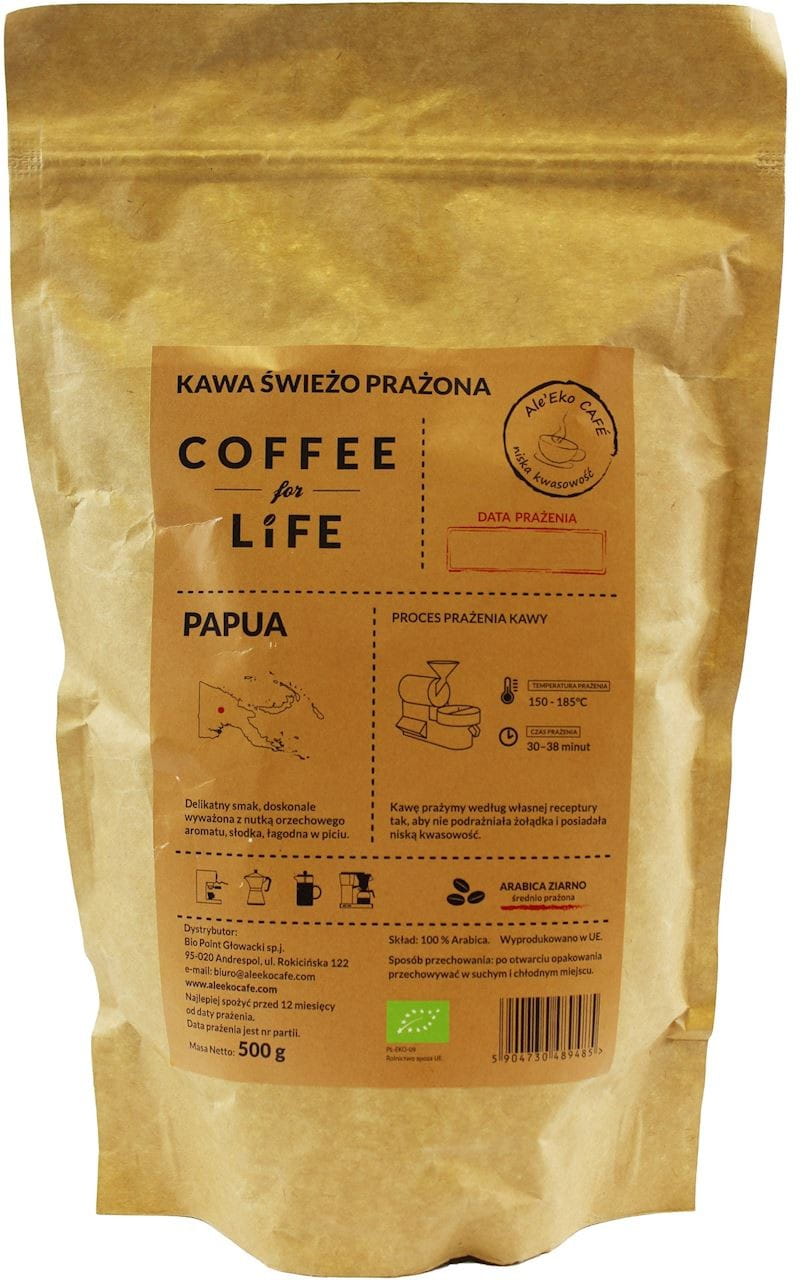 Café en grains 100% Arabica papouasie BIO 500 g - ALE EKO CAFE