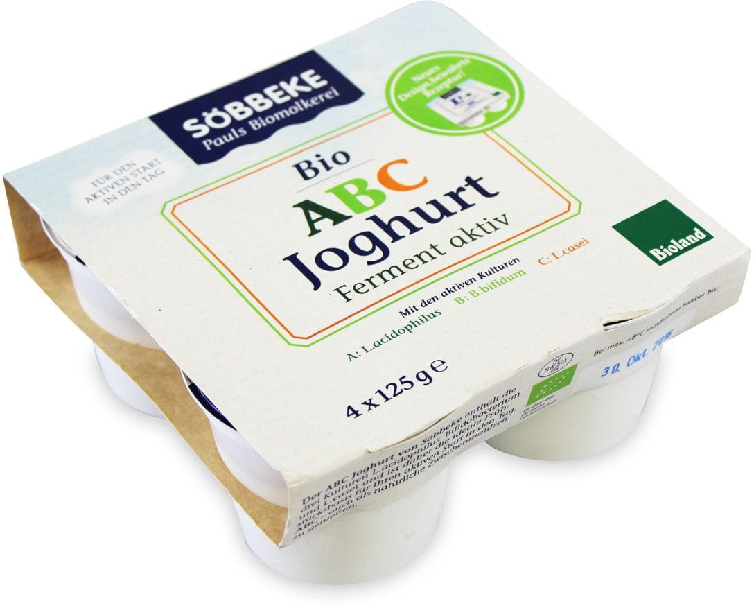 Abc BIO yaourt probiotique 4 x125 g - SOBBEKE