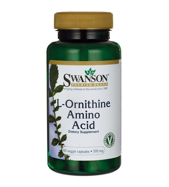 Acide aminé L - ornithine 500mg Acide aminé L - ornithine 60 gélules de SWANSON