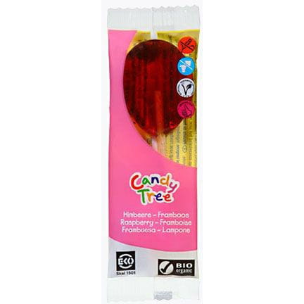 Sucettes sans gluten saveur framboise BIO 13 g - CANDY TREE