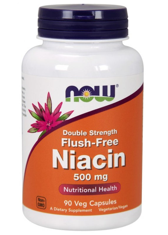 Niacine vitamine B3 500mg inositol 135mg niacine double force flush - gratuit 90 capsules NOW FOODS