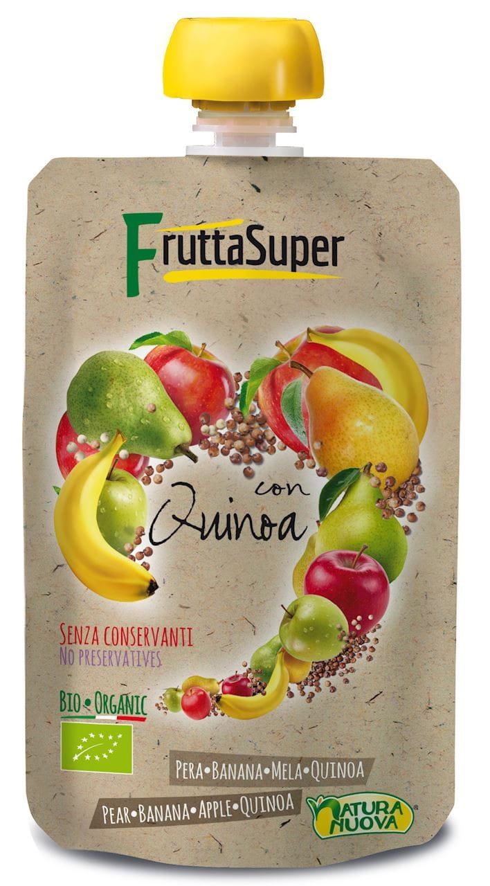 Purée de fruits poire - banane - pomme - quinoa BIO 120 g - NATURA NUOVA