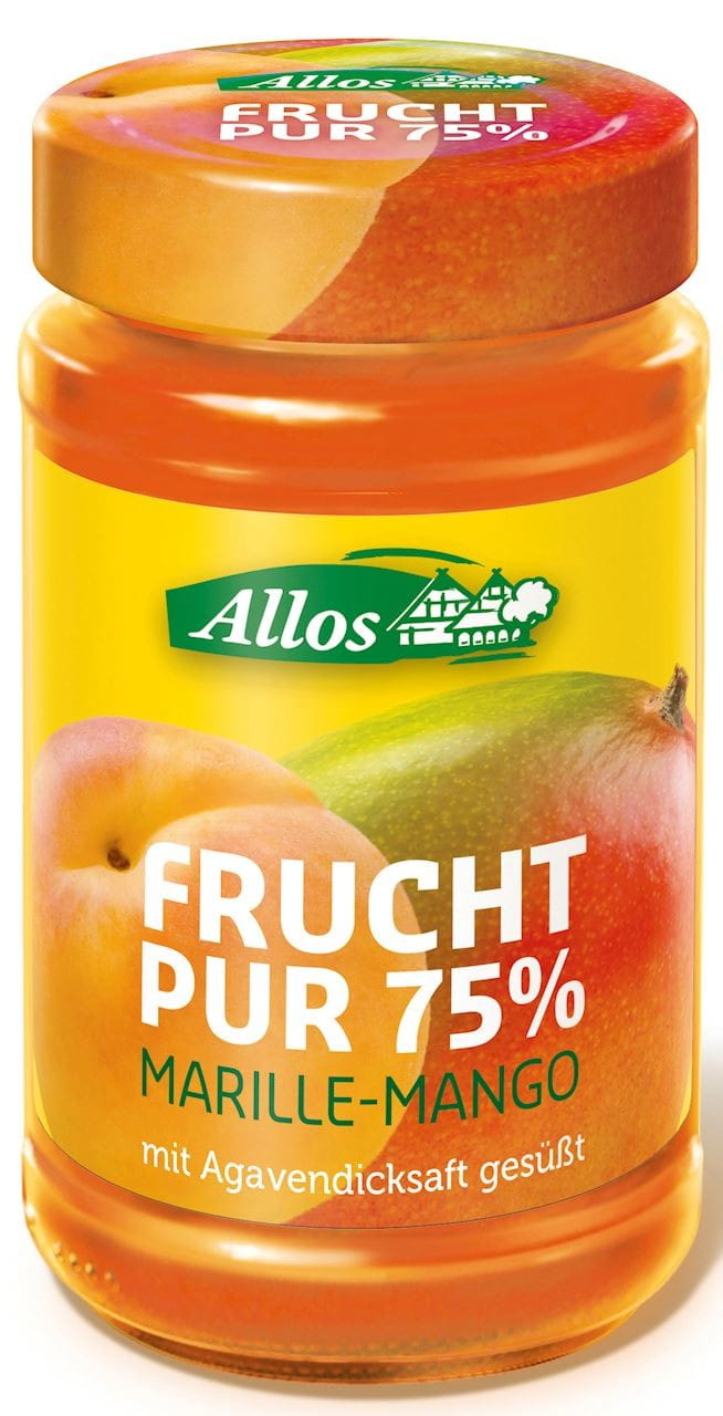 Mousse abricot - mangue (75% fruit) BIO 250 g - ALLOS