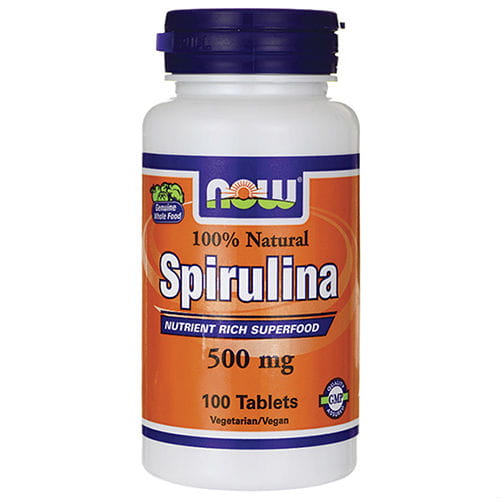 Spiruline Bio 500mg pacifica BIO 100 gélules NOW FOODS