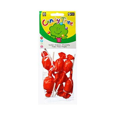 Sucettes rondes sans gluten saveur fraise BIO (7 x 10 g) - CANDY TREE