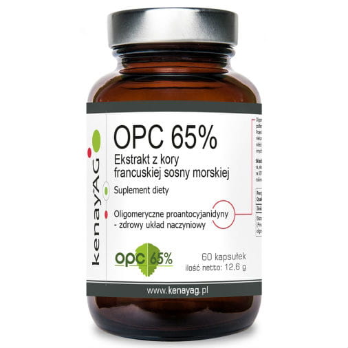 Extrait d'écorce de pin maritime français opc 65% 100mg 60 gélules KENAY