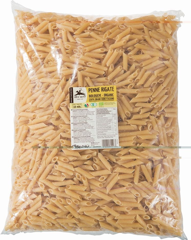 Penne (semoule) pâtes BIO 5 kg - HORECA ALCE NERO