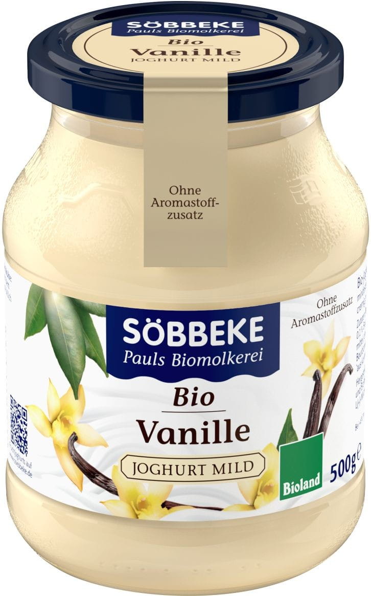 Yaourt à la vanille 38% BIO 500 g (pot) - SOBBEKE
