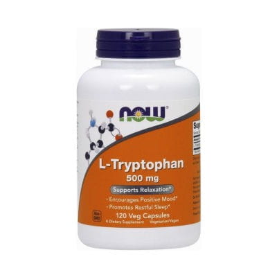 L-tryptophane L-tryptophane 500mg 120 gélules NOW FOODS