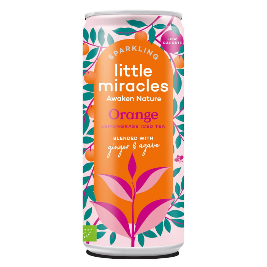 Citronnelle, orange, ginseng, boisson gazeuse BIO 250 ml - LITTLE MIRACLES
