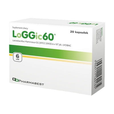 Loggic60 lactobacillus rhamnosus gg 6bn 20 gélules PHARMABEST