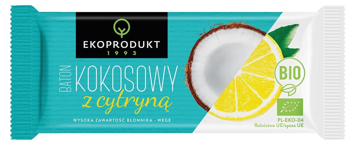 Barre coco au citron BIO 30 g - EKOPRODUKT