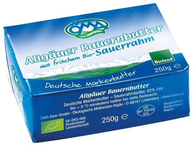 Crème au beurre BIO 250 g - OMA