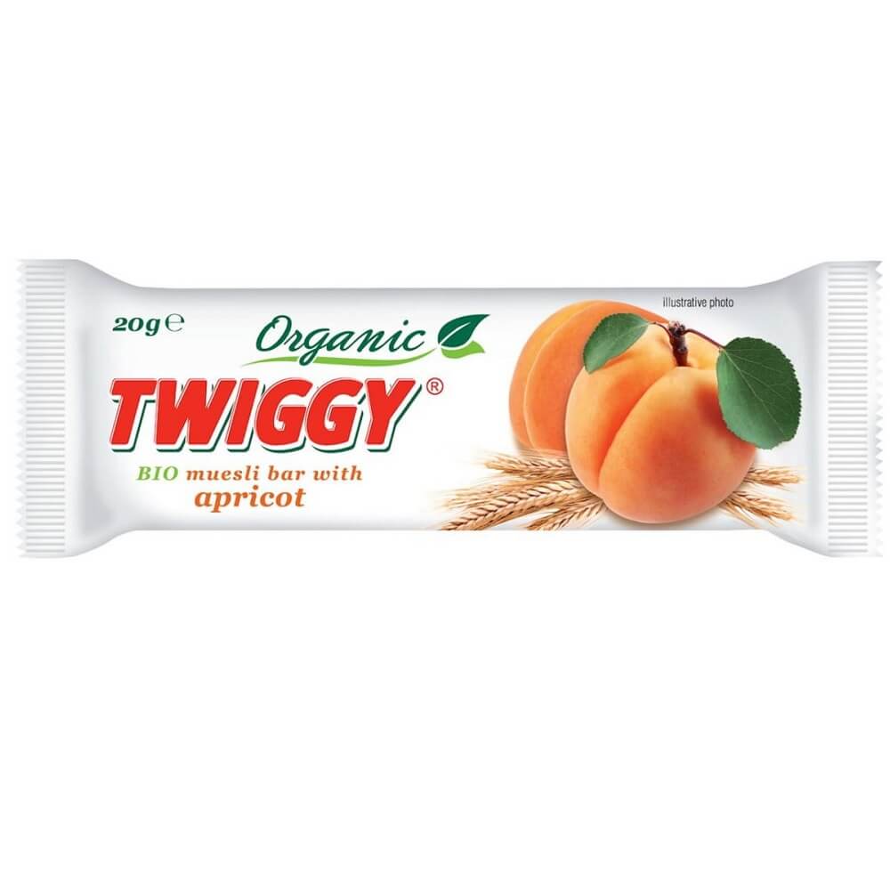 Barre muesli à l'abricot BIO 20 g - TWIGGY