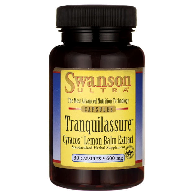 Extrait de mélisse extrait de tranquilassure cyracos extrait de mélisse 600mg 30 gélules de SWANSON