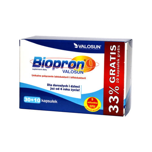 Biopron 9 souches bactériennes Probiotique 40 gélules VIRDE VALOSUN