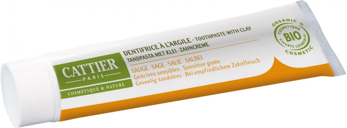 Dentifrice reminéralisant à l'argile et à la sauge EKO 75ml - CATTIER