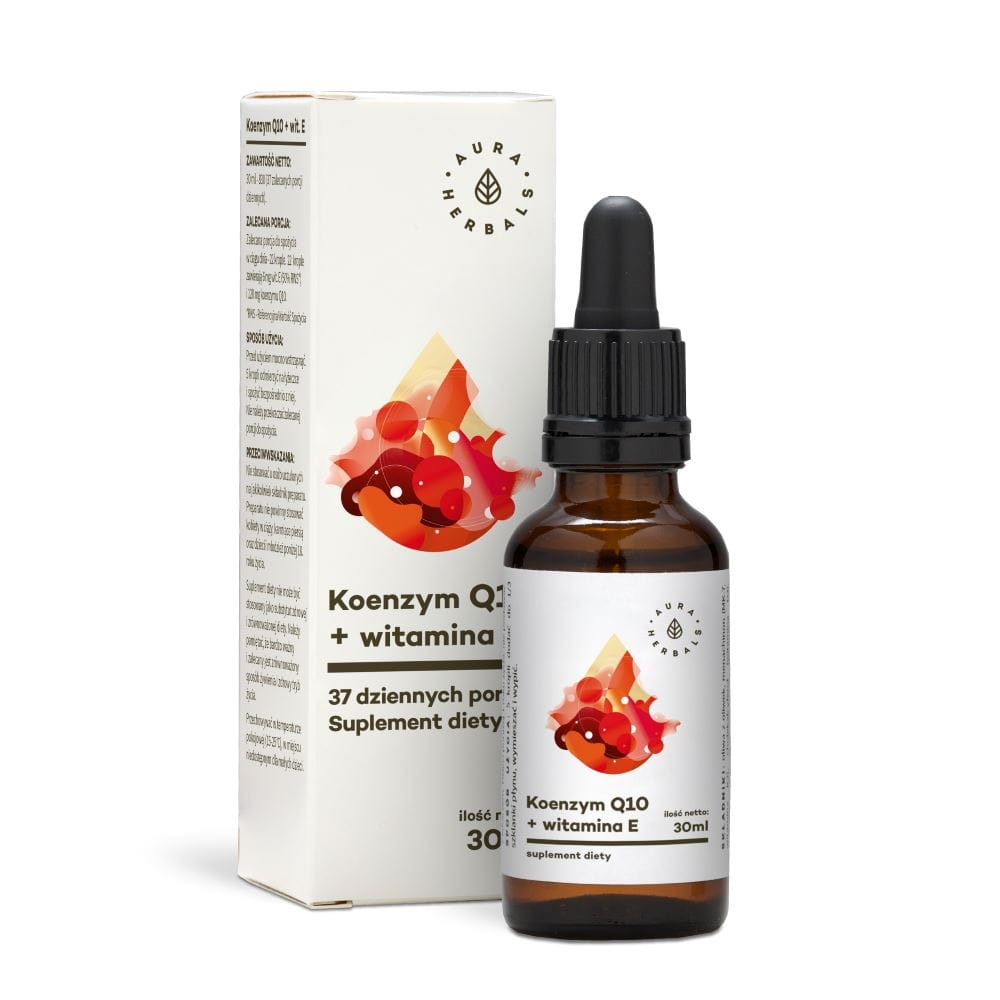 Coenzyme Q10 + vitamine E liquide 830 gouttes 30 ml AURA HERBALS