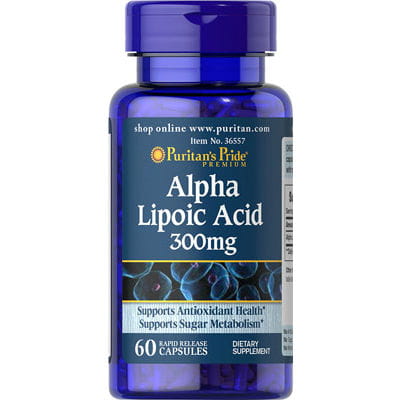 Acide alpha lipoïque 300mg 60 gélules PURITAN'S PRIDE